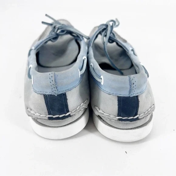 Sperry Gray and Blue Boat Shoes - Picture 3 of 6